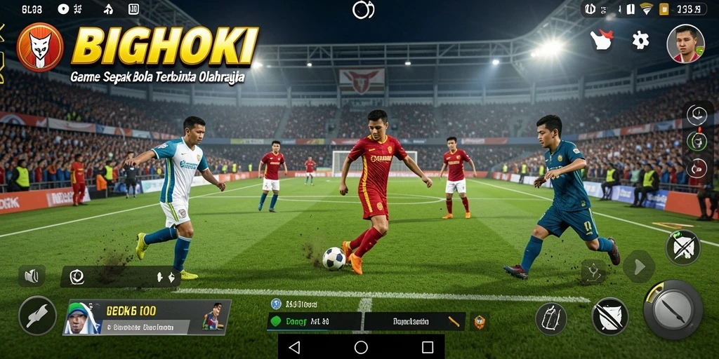 Tampilan gameplay BIGHOKI yang mendebarkan di lapangan.