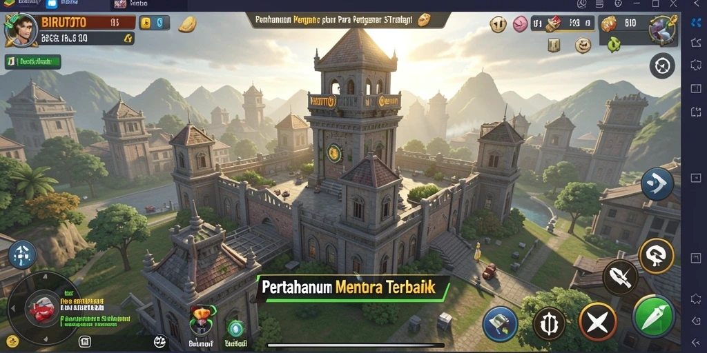 Screenshot menampilkan pertempuran seru dalam gameplay Tower Defense.