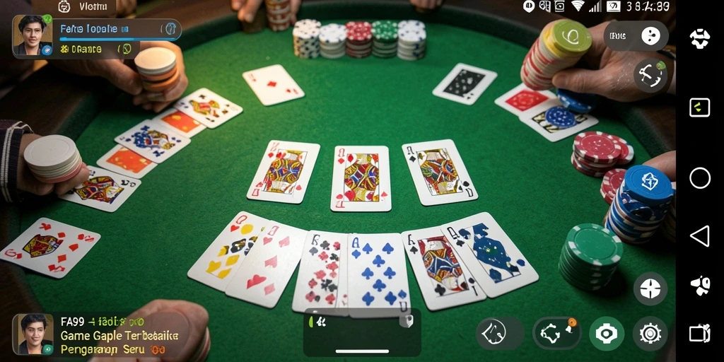 Screenshot gameplay FA99 menampilkan keseruan bermain Gaple.