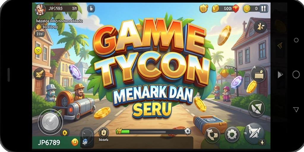 Tangkapan layar gameplay JP6789 dengan elemen Tycoon yang menarik.