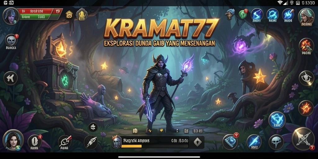 Screenshot gameplay KRAMAT77 menampilkan momen petualangan yang mendebarkan.