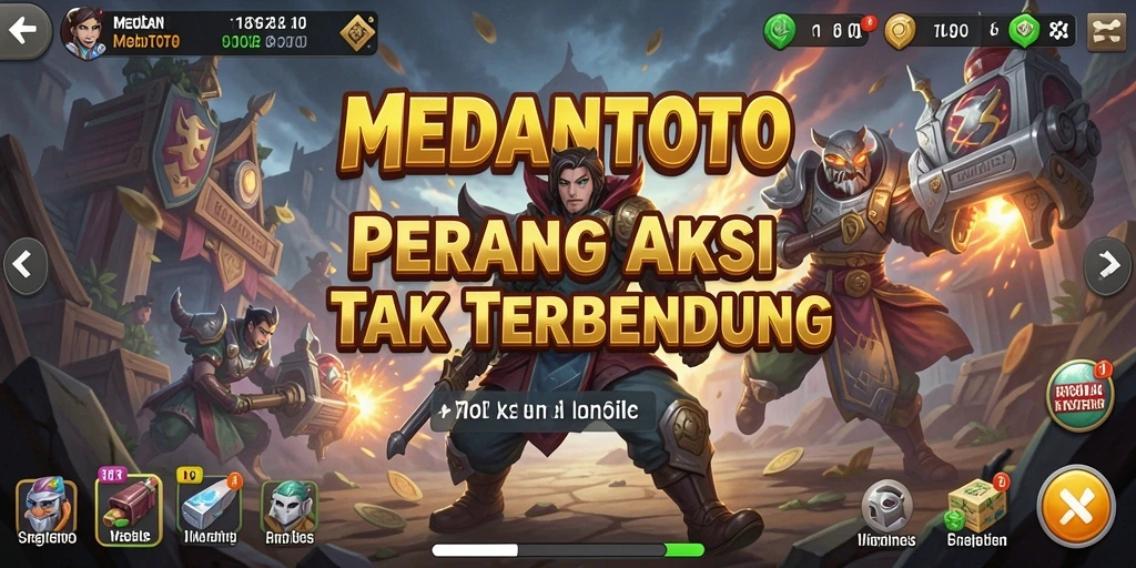 Tampilan gameplay mendebarkan dalam MEDANTOTO dengan aksi yang intens.