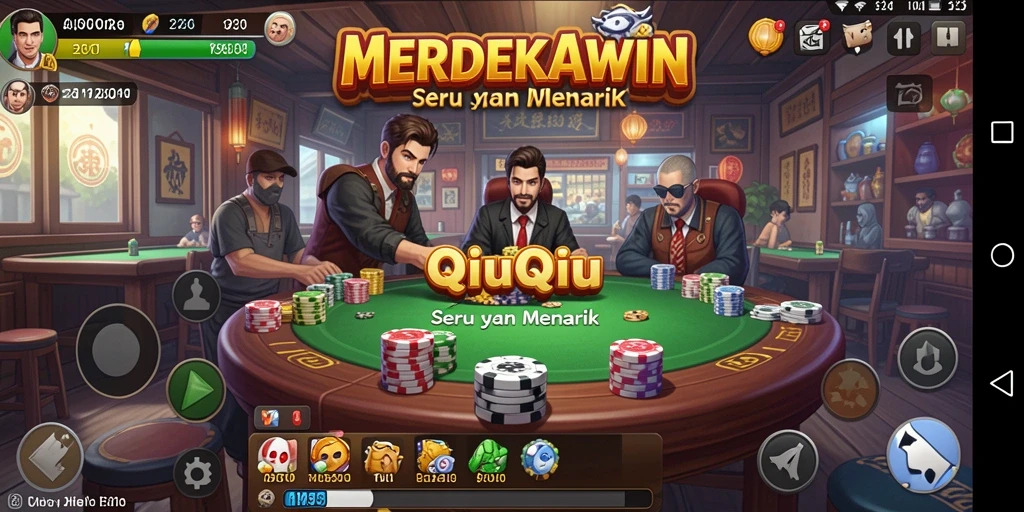 Tampilan gameplay seru MERDEKAWIN yang penuh aksi QiuQiu.