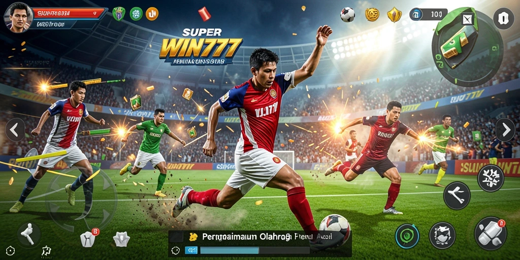 Tampilan gameplay <strong>SUPERWIN777</strong> dengan aksi olahraga yang mendebarkan.