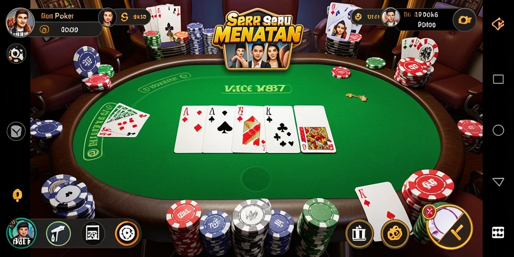 Tampilan gameplay menarik dan mendebarkan di V87.